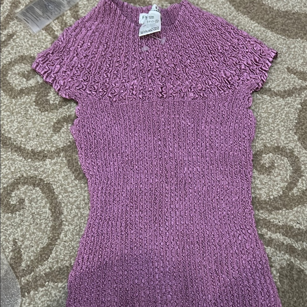 Pink Textured Knit Top